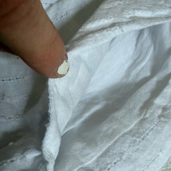 WHITE LONG SLEEVE BUTTON DOWN TOP AND SHORTS TWO PIECE LOUNGE SET / SWIM COVERUP - Picture 12 of 12